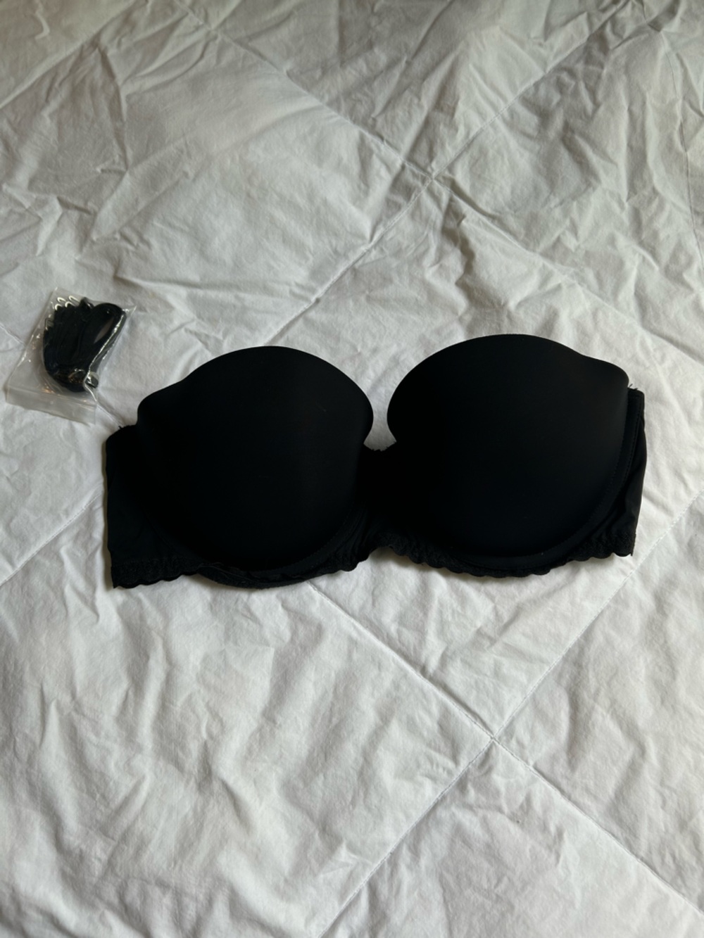 Strapless Black Bra - Seamless Support
